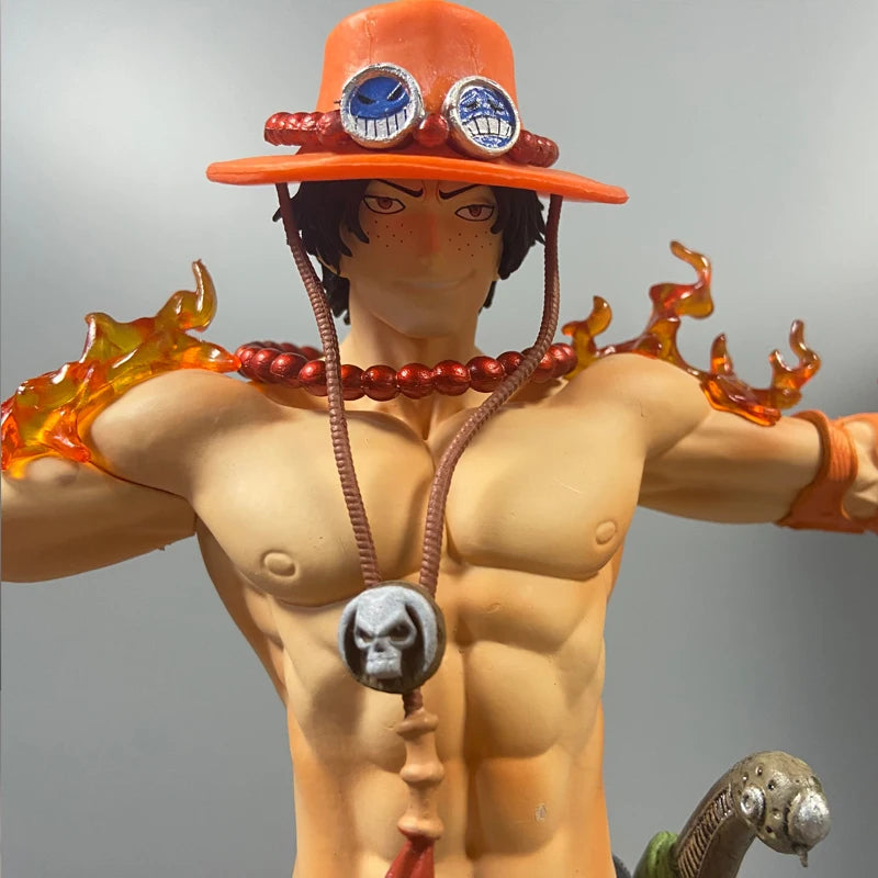 28cm One Piece Portgas D. Ace on Fire Anime Action Figure