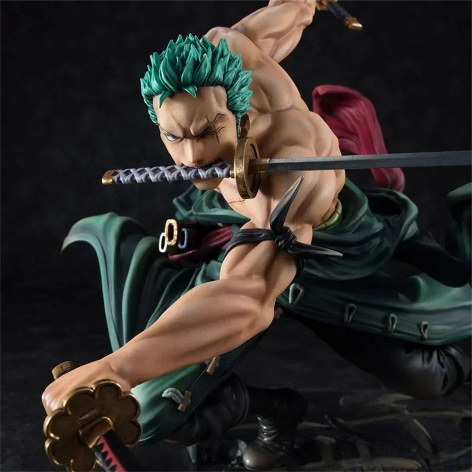 10cm One Piece Roronoa Zoro Three Blade GK Action Figure